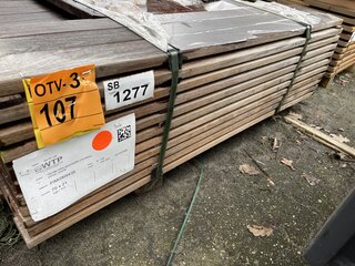 Ca. 146x Guyana Ipé hardhouten planken geschaafd, 21x70mm, lengte 125c